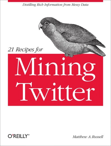 Cover for 21 recipes for mining twitter