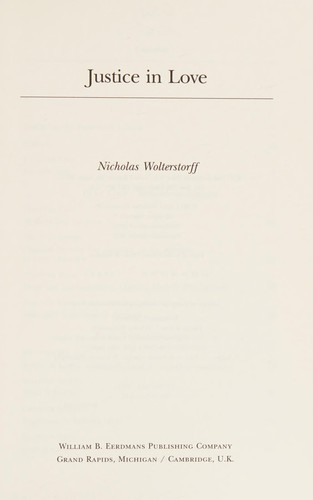 Cover for Justice in Love