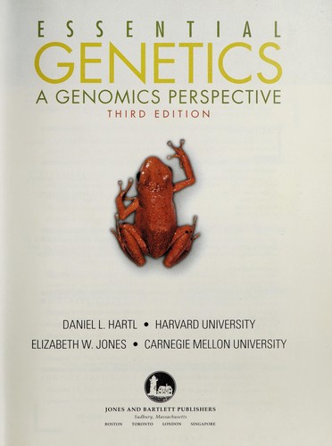 Cover for Essential genetics