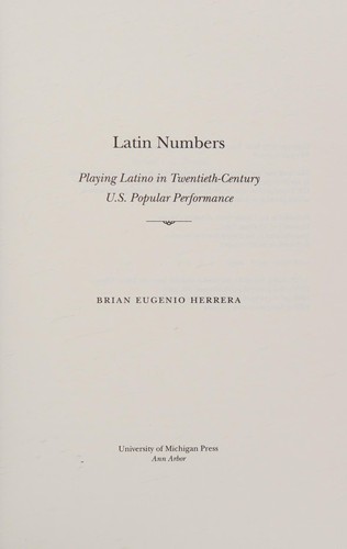 Cover for Latin numbers