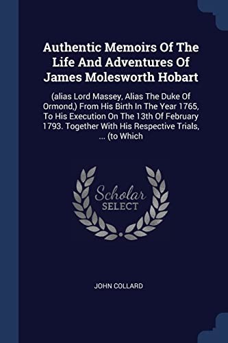 Cover for Authentic Memoirs of the Life and Adventures of James Molesworth Hobart