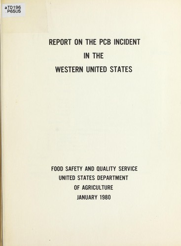 Cover for Report on the PCB incident in the western United States