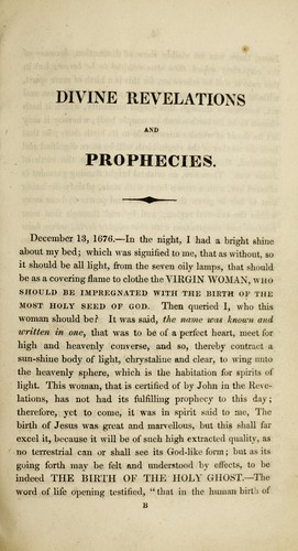 Cover for Divine revelations and prophecies