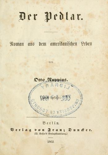 Cover for Der Pedlar