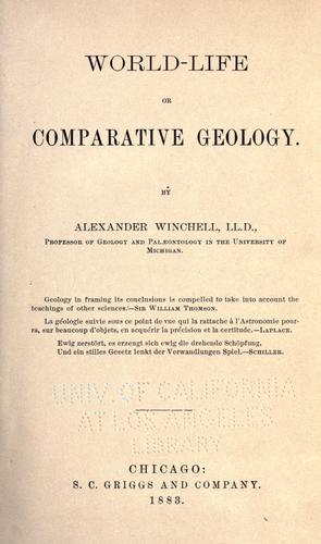 Cover for World-life; or, Comparative geology.