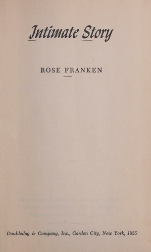 Cover for Intimate story.