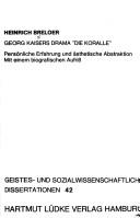 Cover for Georg Kaisers Drama "Die Koralle"