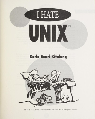 Cover for I hate UNIX