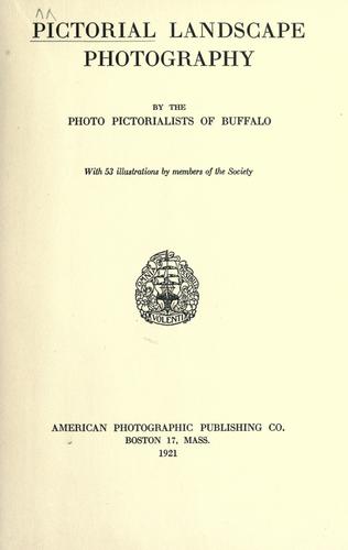 Cover for Pictorial landscape photography
