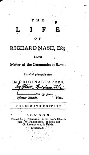 Cover for The Life of Richard Nash, Esq., Late Master of the Ceremonies at Bath