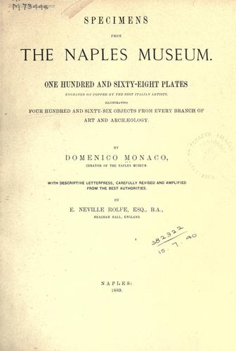 Cover for Specimens from the Naples Museum