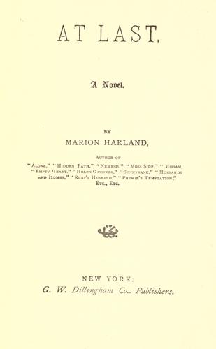 Cover for At last