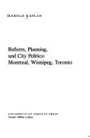 Cover for Reform, Planning, and City Politics
