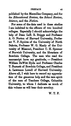 Cover for Administration of the college curriculum