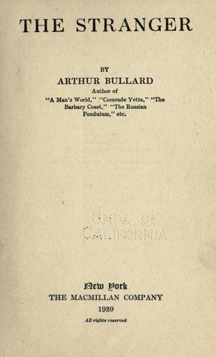 Cover for The stranger