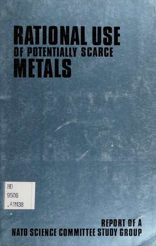Cover for Rational use of potentially scarce metals