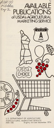 Cover for Available publications of USDA's Agricultural Marketing Service