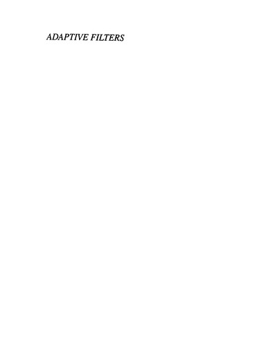 Cover for Adaptive Filters
