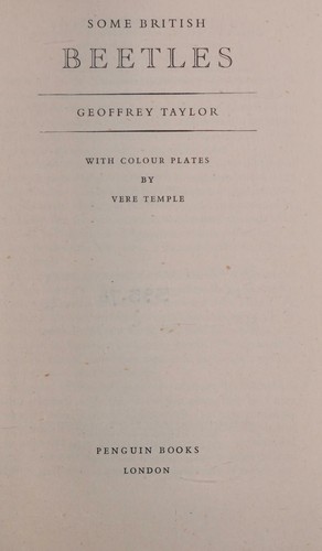 Cover for Some British beetles