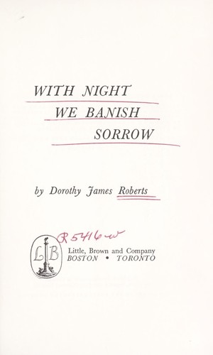 Cover for With night we banish sorrow