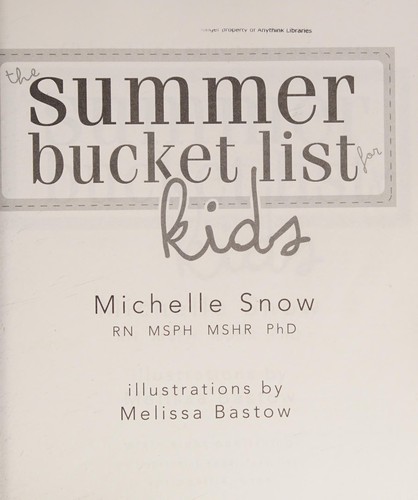 Cover for Summer bucket list for kids