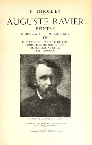 Cover for Auguste Ravier, peintre, MDCCXIV-MDCCXCV