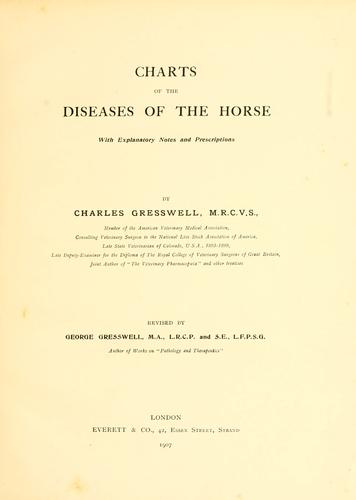 Cover for Charts of the diseases of the horse