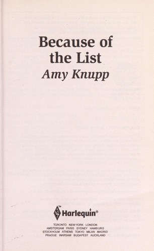 Cover for Because of the list