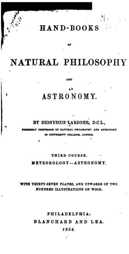 Cover for Hand-books of Natural Philosophy and Astronomy