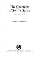 Cover for The Character of Swift's satire