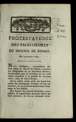 Cover for Protestations