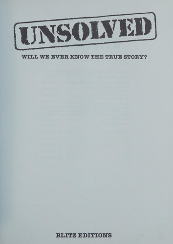 Cover for Unsolved