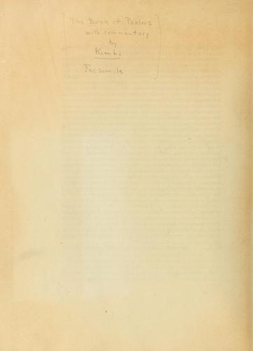 Cover for [The Book of Psalms