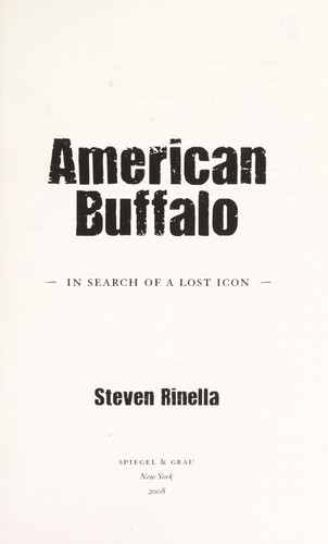 Cover for American buffalo