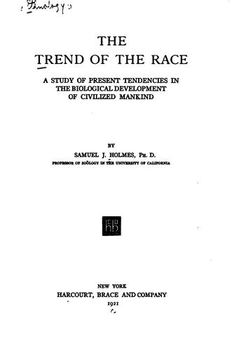 Cover for The trend of the race