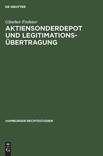 Cover for Aktiensonderdepot Und Legitimationsübertragung