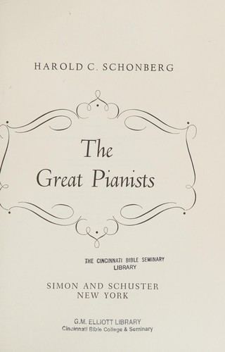 Cover for The great pianists