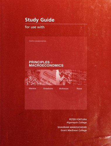 Cover for Study guide for use with Principles of macroeconomics, fourth Canadian edition