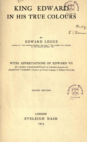 Cover for King Edward in his true colours.