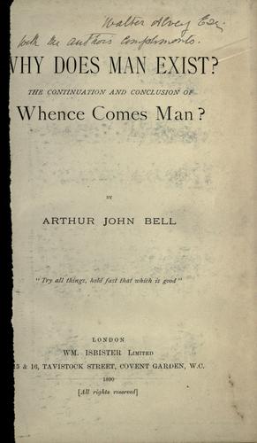 Cover for Why does man exist?