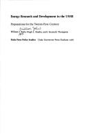 Cover for Energy Research and Development in the U.S.S.R.