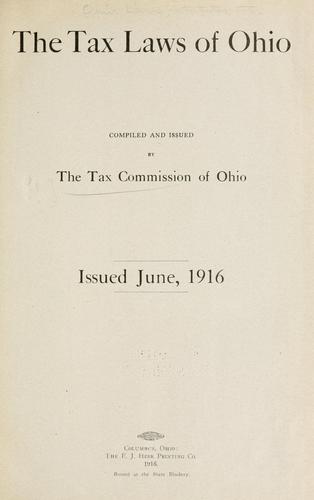 Cover for tax laws of Ohio