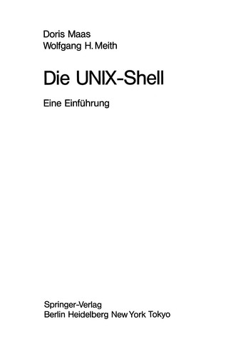Cover for Die UNIX-Shell