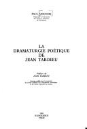 Cover for La dramaturgie poétique de Jean Tardieu