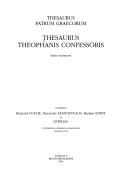 Cover for Thesaurus Theophanis confessoris : index nominum