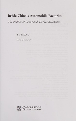 Cover for Inside China's Automobile Factories