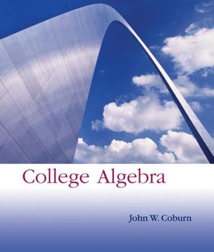 Cover for College algebra