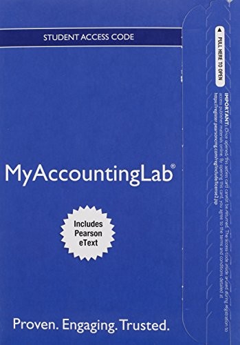 Cover for Mylab Accounting with Pearson Etext -- Access Card -- For Horngren's Financial & Managerial Accounting, the Managerial Chapters