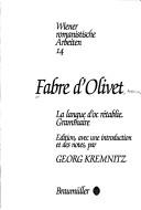 Cover for La langue d'oc rétablie