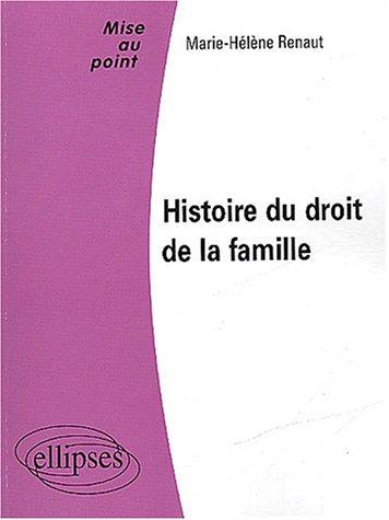 Cover for Histoire du droit de la famille